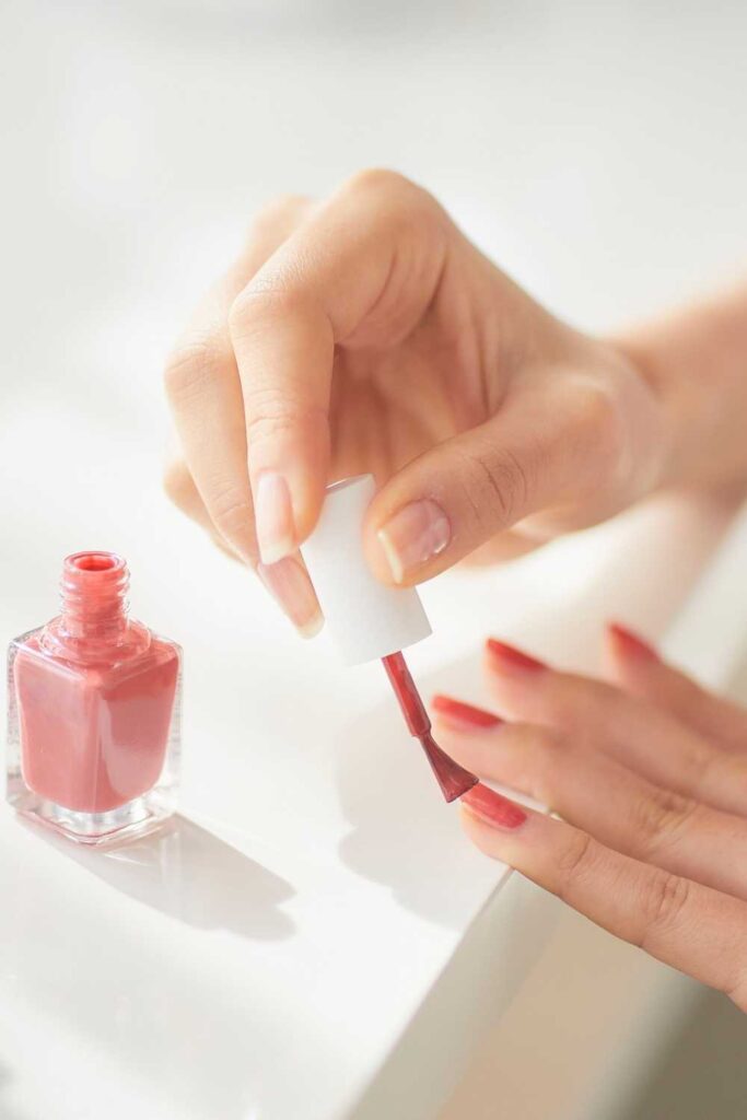 Layering the nail design colour
