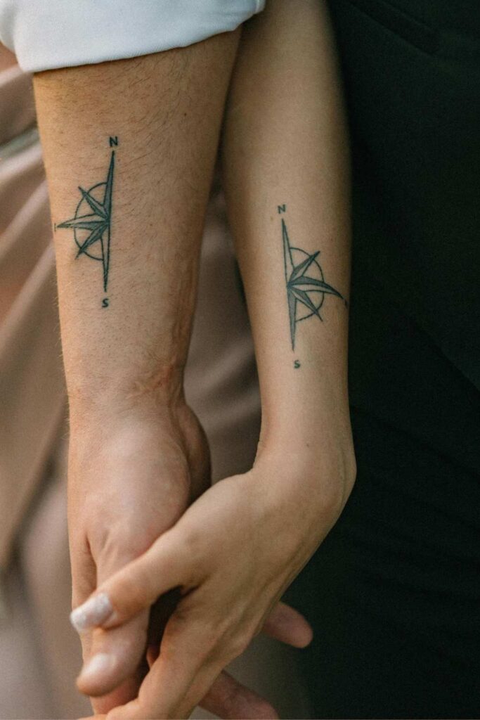 A minimal line art designed on a 
couple hands