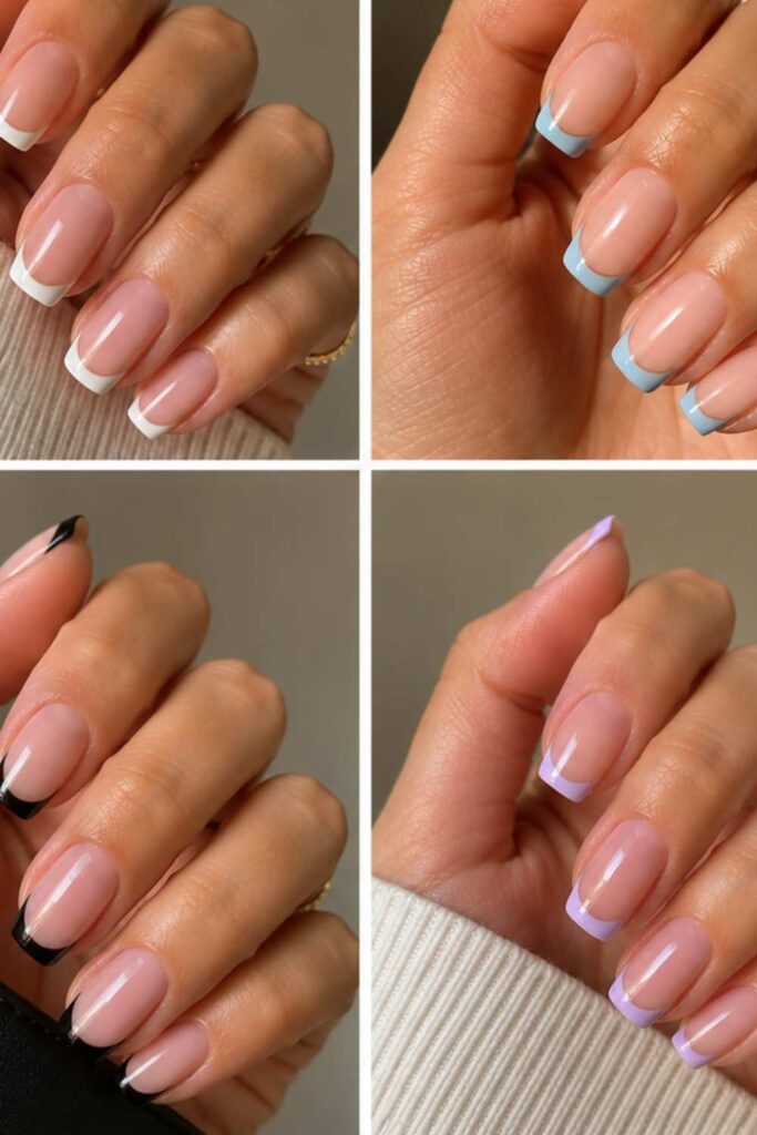 sets of nails arts for different French tip nails