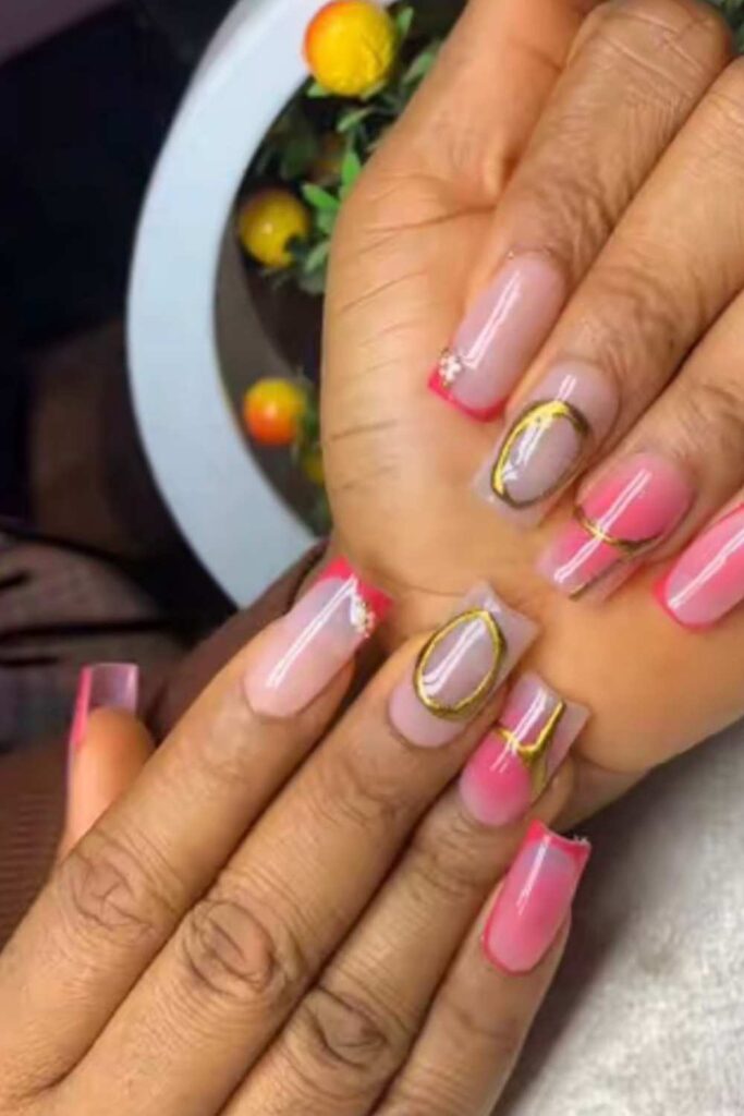 Light skin tone with a nude nails design
