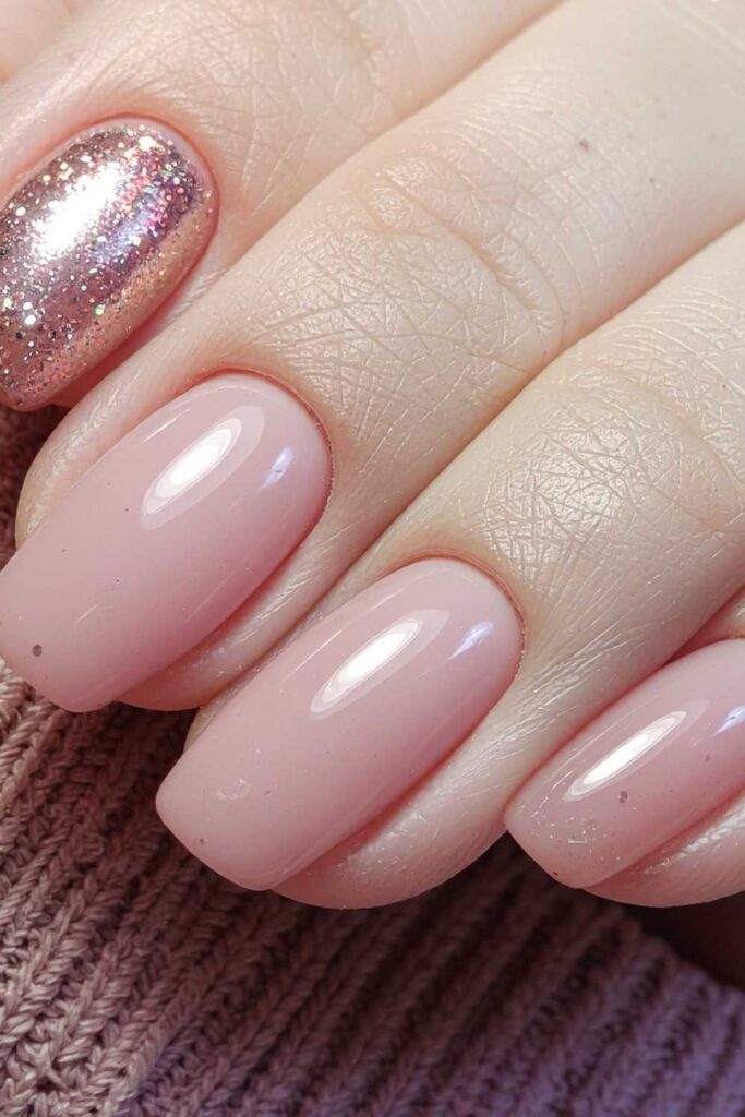 A picture of minimal accent nails design.
