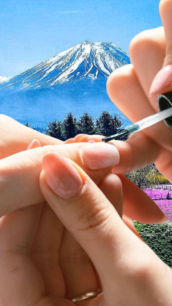 A picture of someone adding cutest on the  nails.

