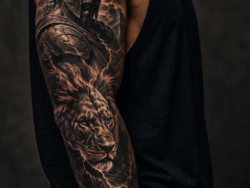 Bold Sleeve Tattoo showcasing powerful artwork