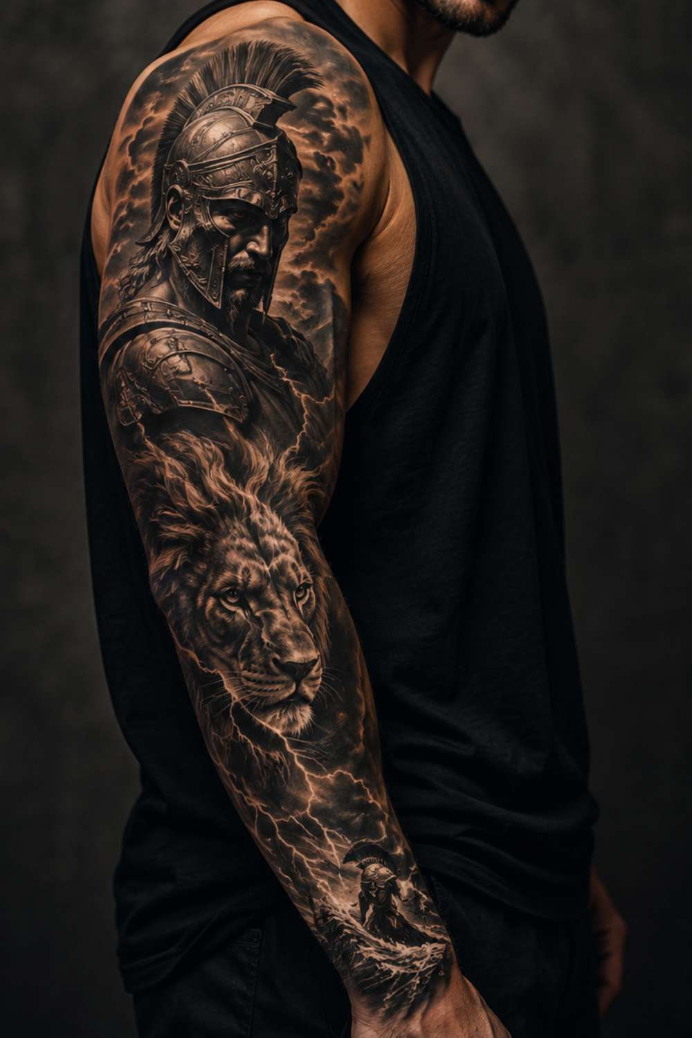 Bold Sleeve Tattoo showcasing powerful artwork