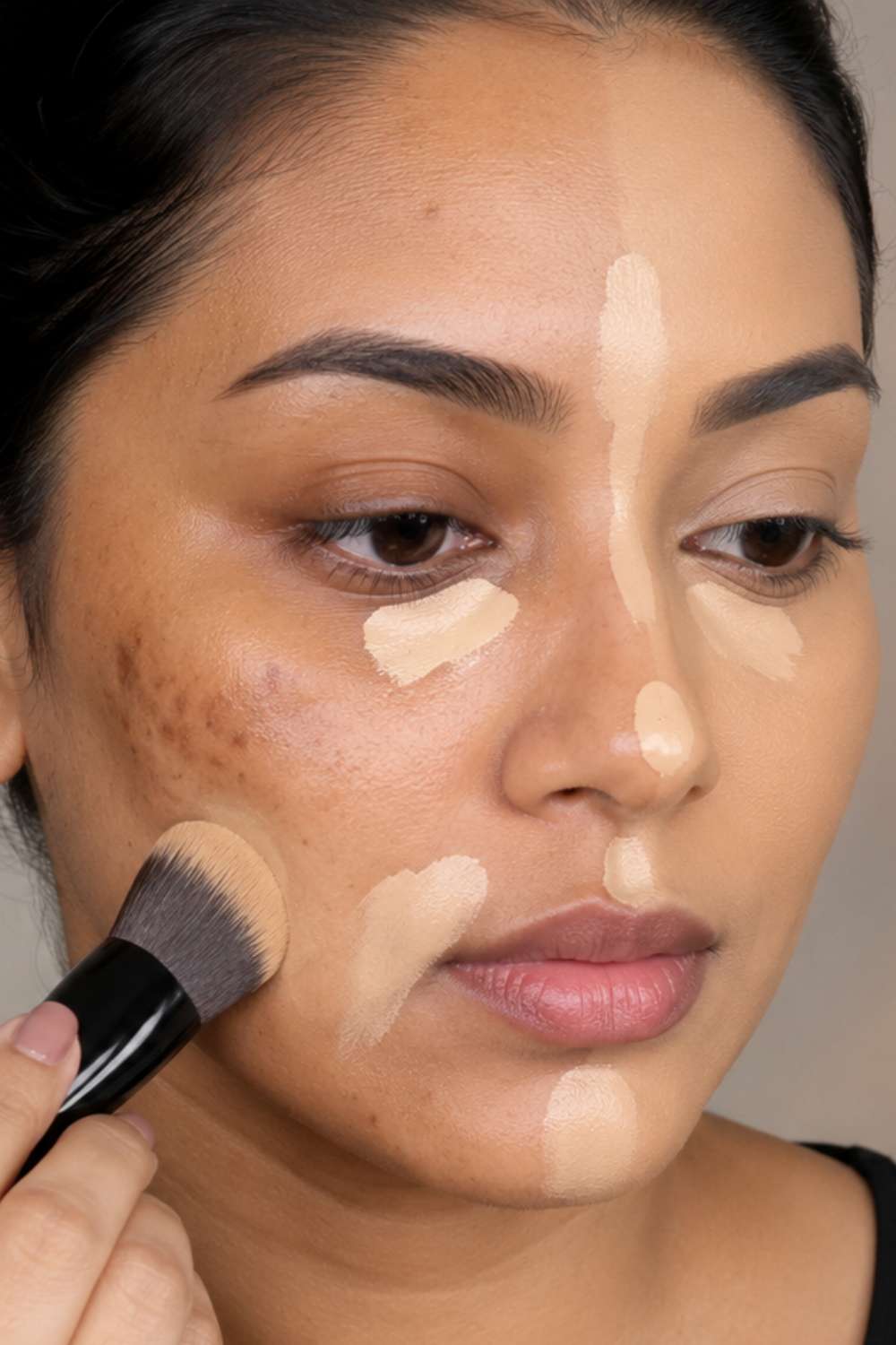 Full coverage makeup for concealing dark spot and blemishes