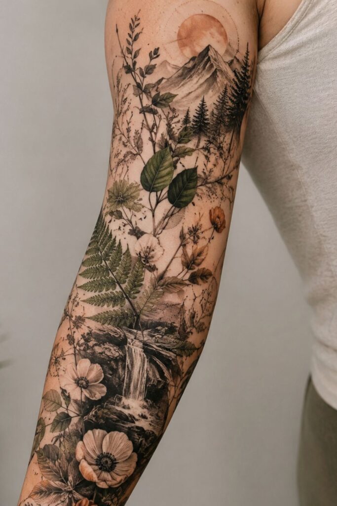 A picture of nature and botanical concept of tattoo design inspiration.