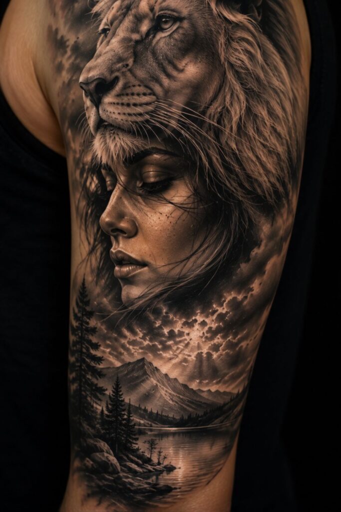 A picture of realism tattoo blending style with lifelike depth and precisions