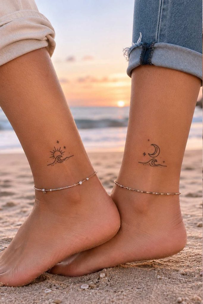Ankle placement tattoo