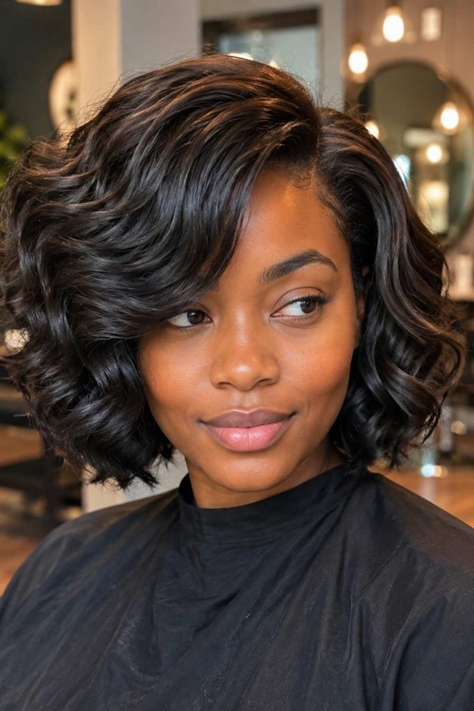 A picture of a soft loose wave hairstyle