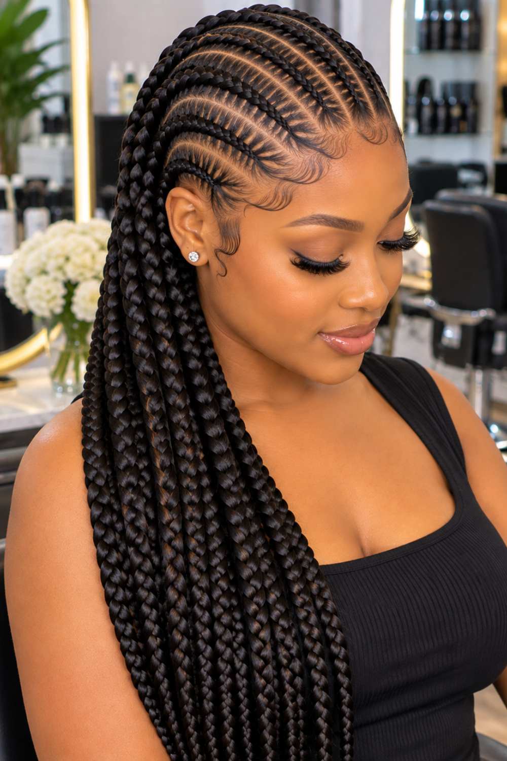 How to Create a cornrow stitch braid with attachment with great looks