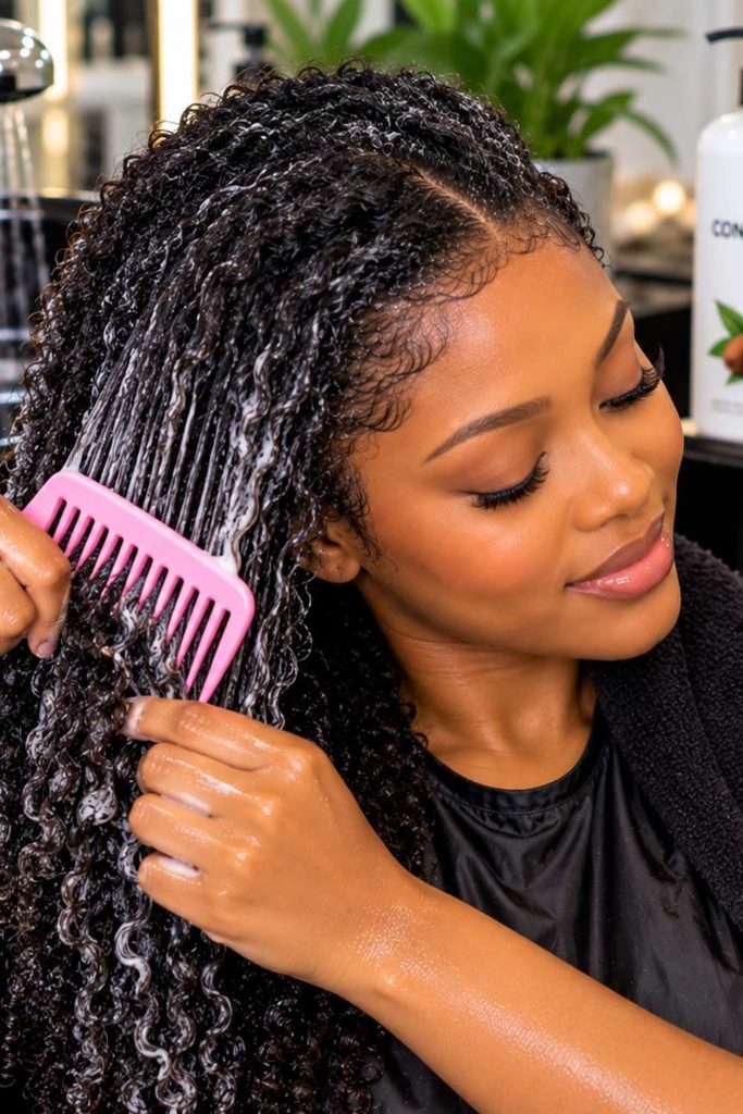 Detangling of the natural hair