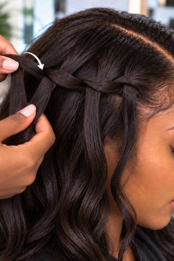 A picture of keeping the braid loose