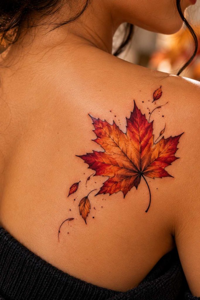 Autumn Maple autumn Leaf Tattoo