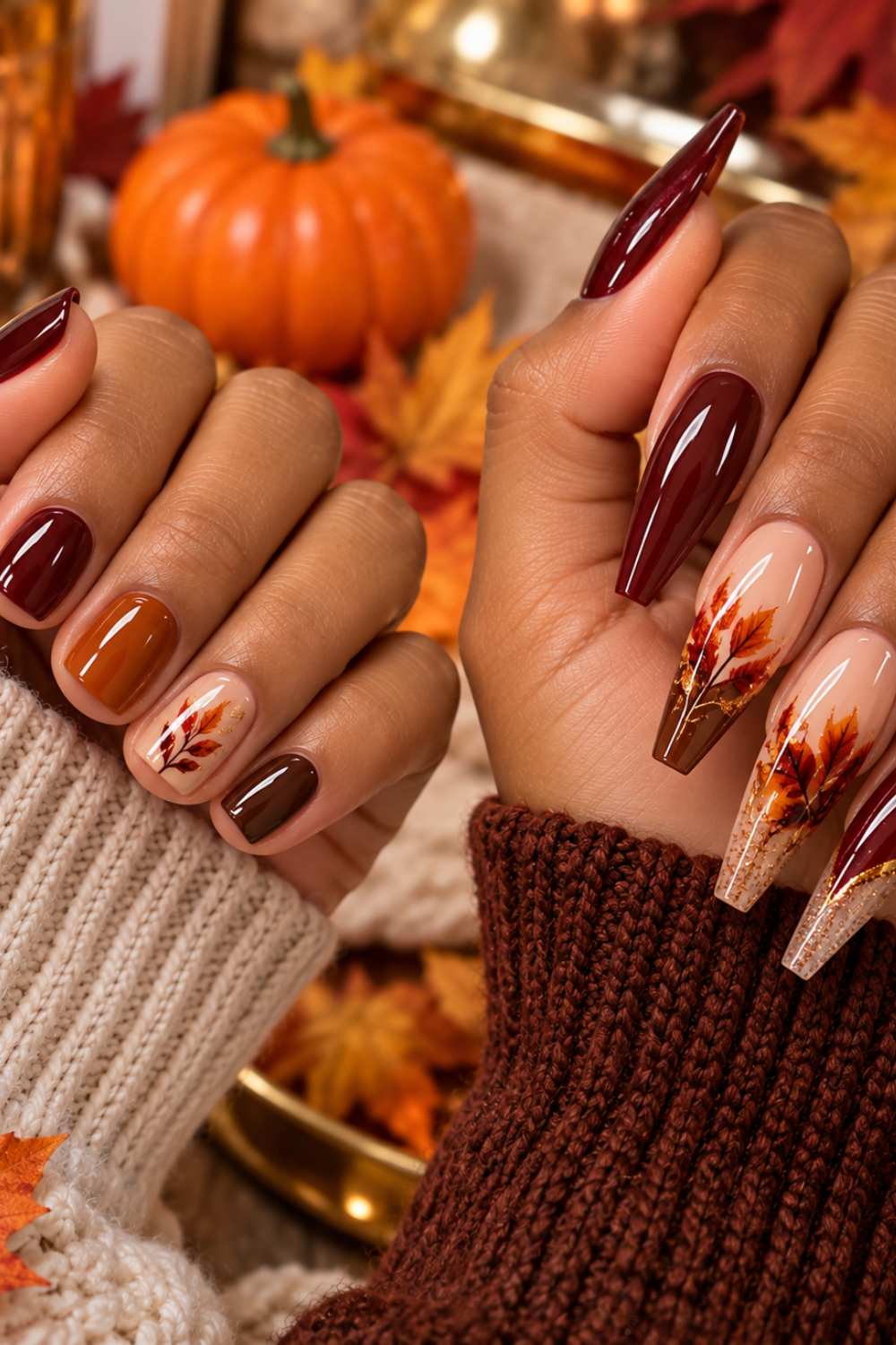 Cute fall nails for short and long nails to try out